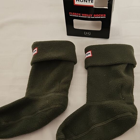 Hunter Kid's Welly Sock Green 11-13 - Picture 15 of 16